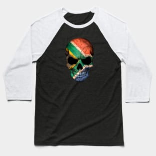 South African Flag Skull Baseball T-Shirt